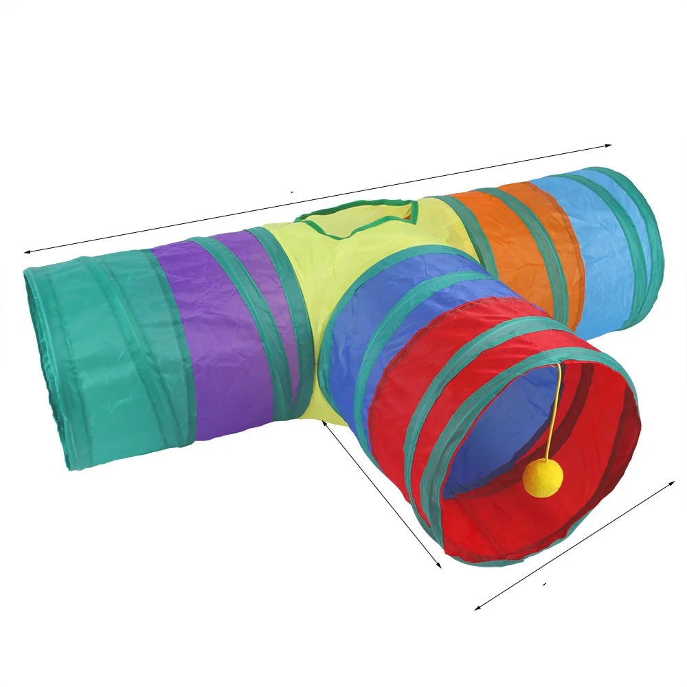 cat play tunnel interactive toy,hide and seek tunnel, portab