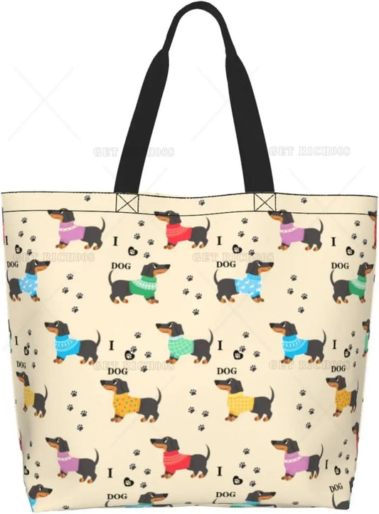 Cute Dachshund Dog Tote Bag