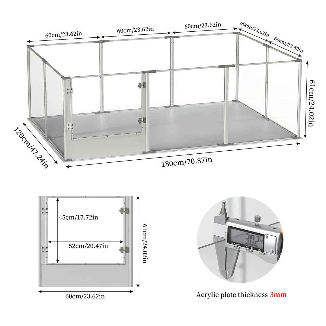 Whelping Playpen - Clear Acryli