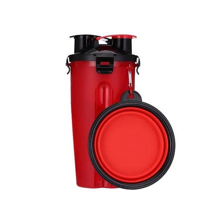 Portable 2 in 1 Pet Water Bottle with Folding Bowl