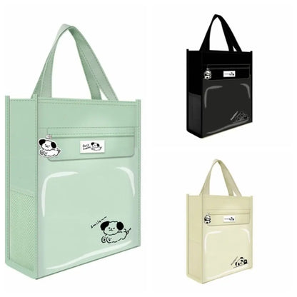 Panda Dog Cartoon Tote Bag Transparent Multiple Pockets Stud