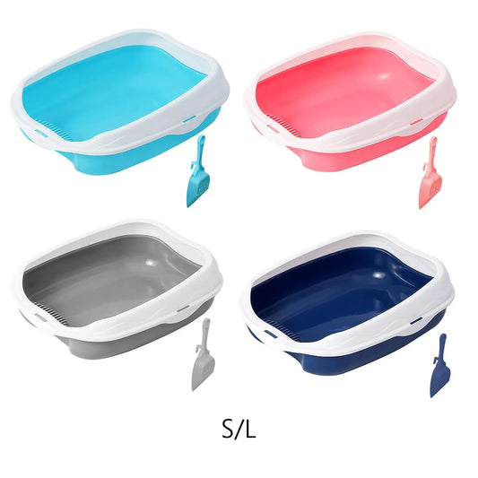 Cat Litter Box with High Sides - Semi Closed