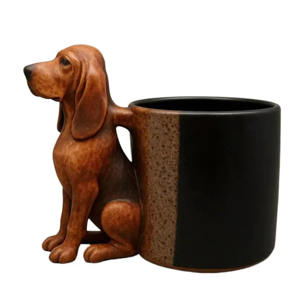 Cute Dog Handle Ceramic Mug