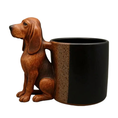 Cute Dog Handle Ceramic Mug