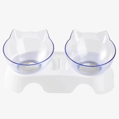 Double Cat Bowl with Stand