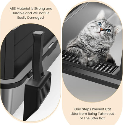 XXXL Stainless Steel Litter Box - Extra Large 28" L x 20" W