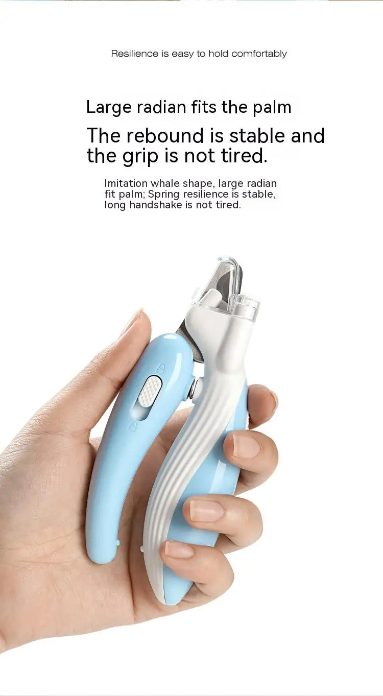 Pet nail clippers with LED light