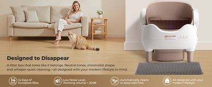Self-Cleaning Litter Box, Automatic Cat Litter Box with App Control