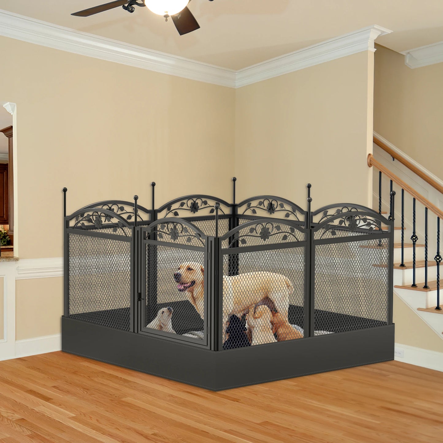 8 Panels DIY Heavy Duty Dog Playpen - outdoor