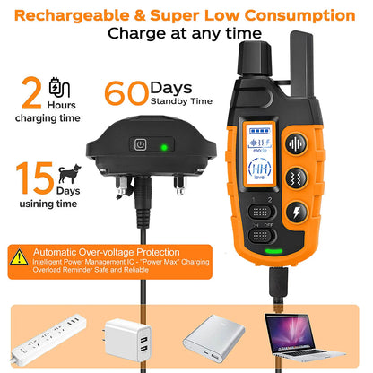 3300Ft Electric Dog Training Collar with Remote Control - Waterproof for dogs between 5-120lbs