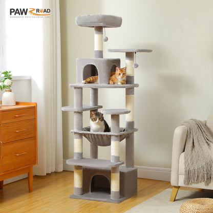 Large Cat Tree with Sisal-Covered Scratching Posts