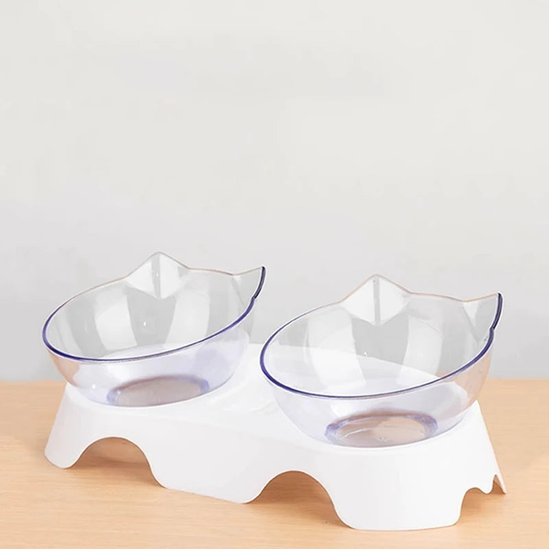 Double Cat Bowl with Stand