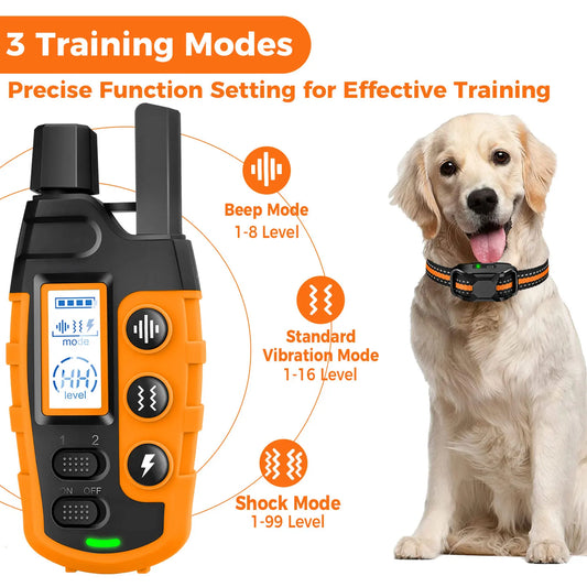 3300Ft Electric Dog Training Collar with Remote Control - Waterproof for dogs between 5-120lbs