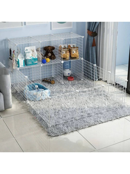 White pet fence - Iron Mesh DIY