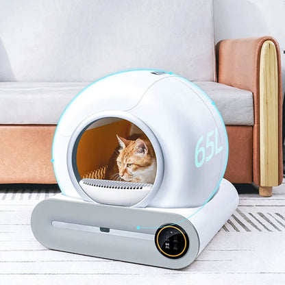 65L Automatic Smart Cat Litter Box - Self Cleaning