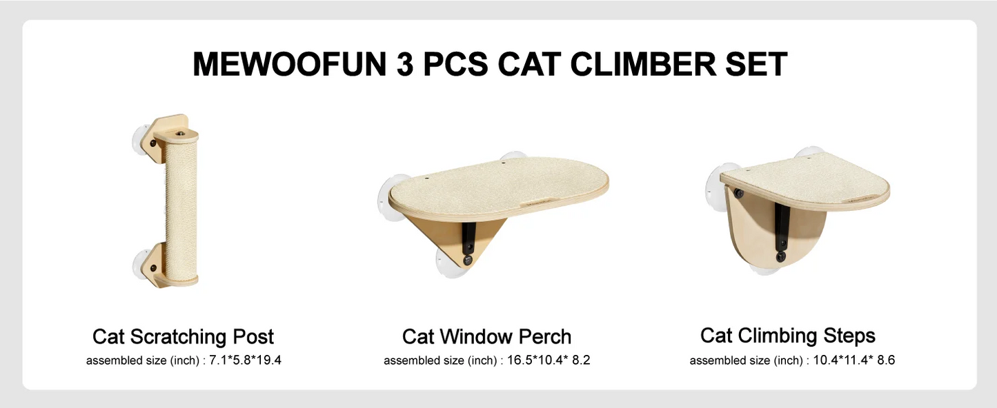 Mewoofun Cat Window Perch Hammock