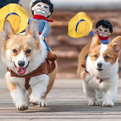 Cowboy riding Dog Halloween Costume