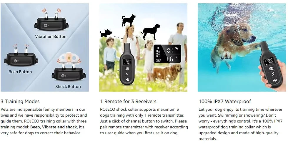 3300ft Electric Dog Training Shock Collar with Remote