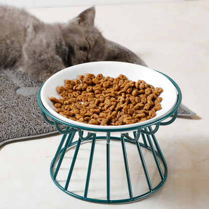 Double Cat Bowl with Stand