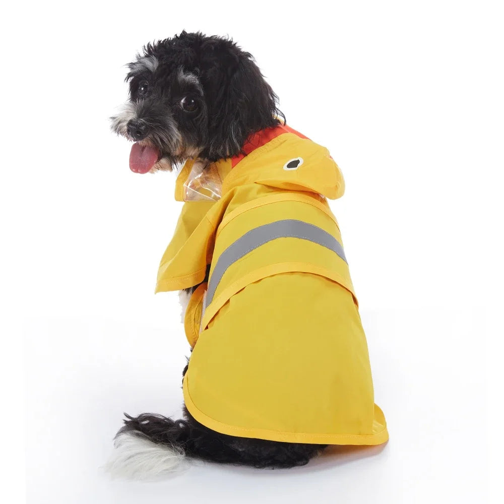 Pet Raincoat Cartoon Pattern Reflective
