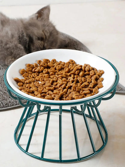 Double Cat Bowl with Stand
