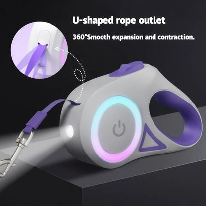 Retractable LED Leash for Small and Medium Dogs