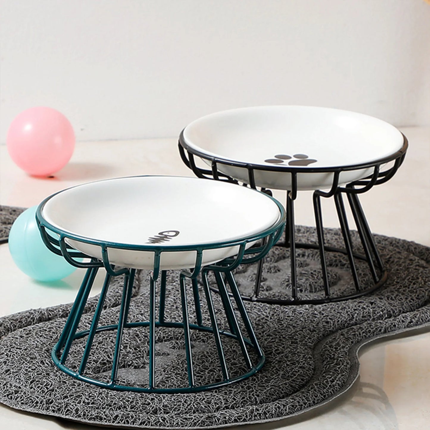 Double Cat Bowl with Stand
