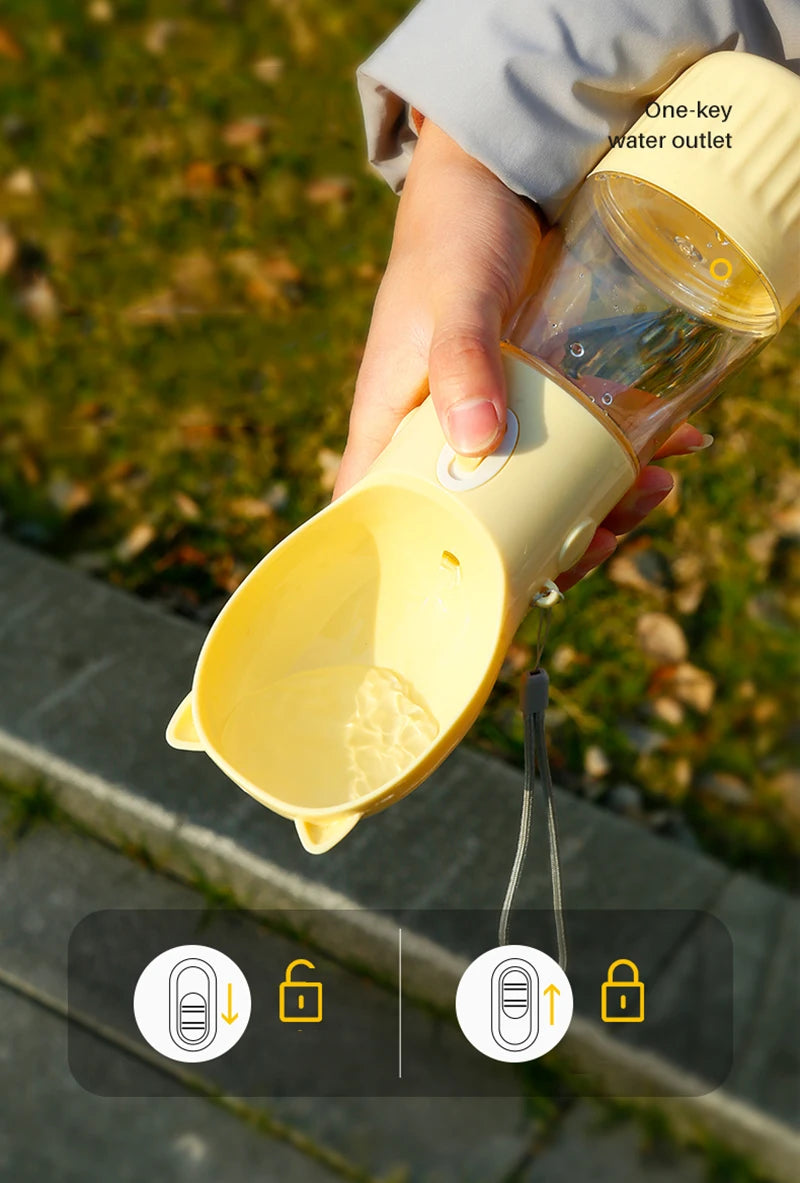 2‑in‑1 Portable Dog Water Bottle