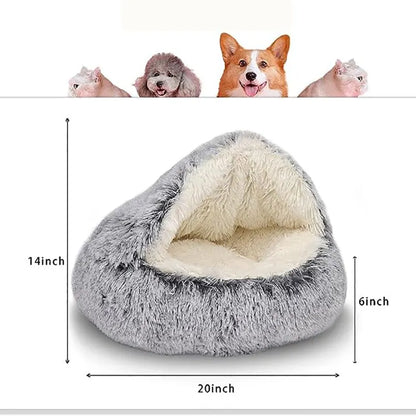 Plush Round Cat Bed