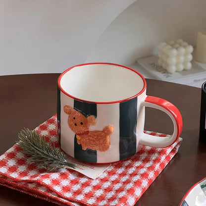 Cartoon Dog Ceramic Mug Animal