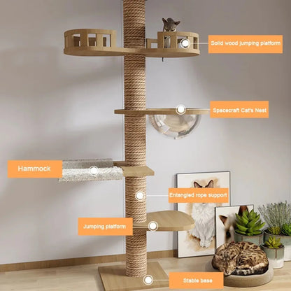 Cat Supplies Wooden Cats Tree