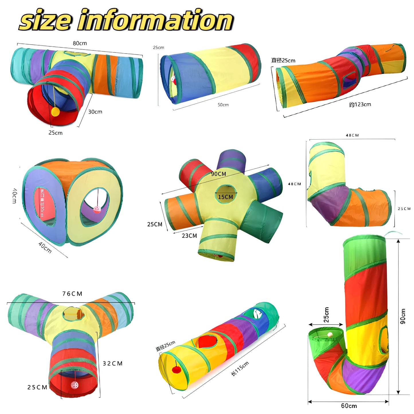 cat play tunnel interactive toy,hide and seek tunnel, portab