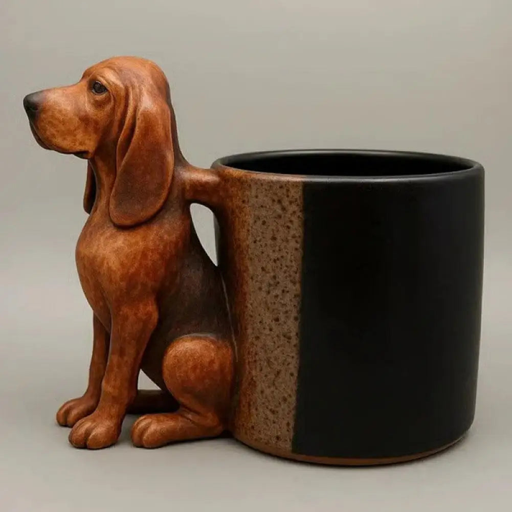 Cute Dog Handle Ceramic Mug