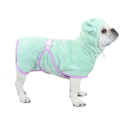 Cute Dog Bathrobe Pet Drying Coat Clothes Microfiber Absorbe