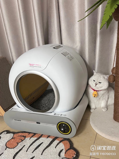 Tonepie 65L Automatic Smart Cat Litter Box Self Cleaning - Fully Enclosed