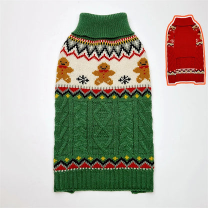 Dog Winter Clothes Pet Christmas Red Sweaters Sleeveless Gin
