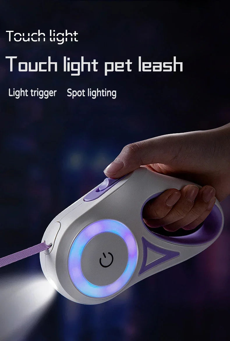 Retractable LED Leash for Small and Medium Dogs