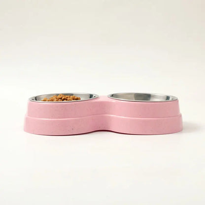 Double Cat Bowl with Stand