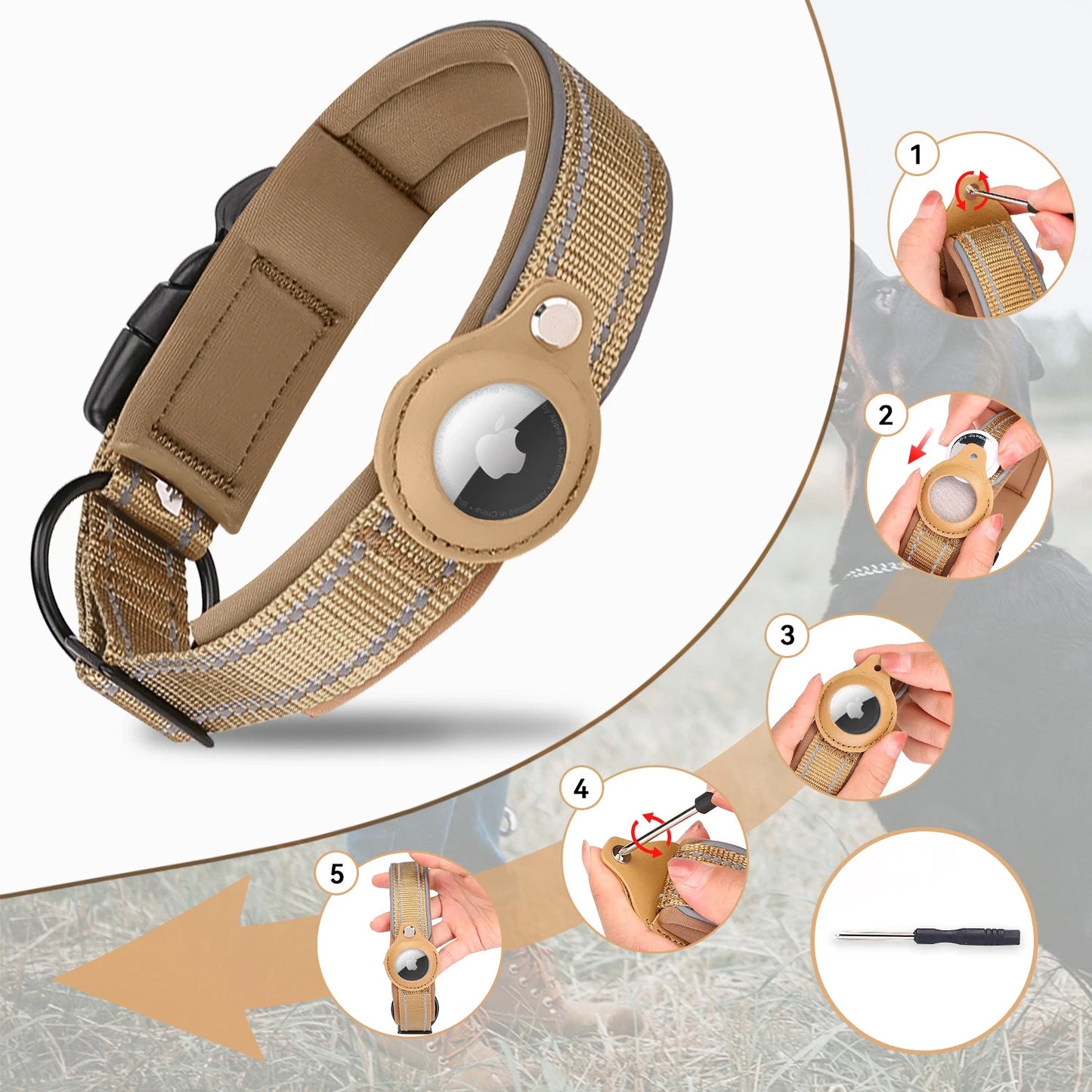 Airtag Dog Collar Tracker