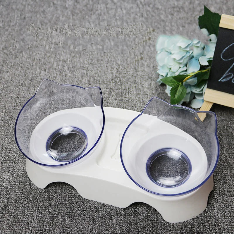 Double Cat Bowl with Stand