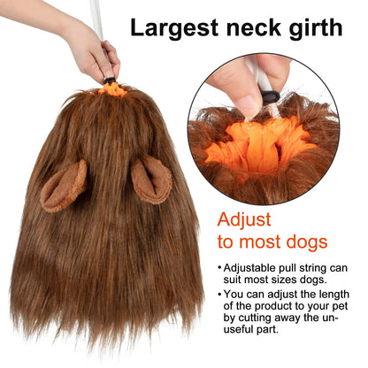Lion Mane Dog Halloween Costume Lion - Suitable for Medium to Large Dogs