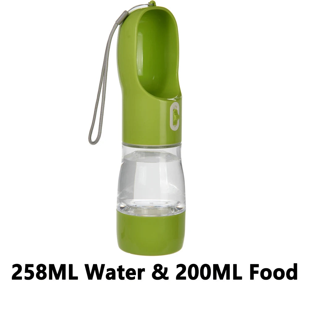 2‑in‑1 Portable Dog Water Bottle