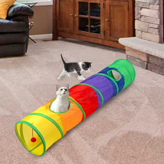 Cat Tunnel Tube Foldable Cat Toys Kitty Training Interactive