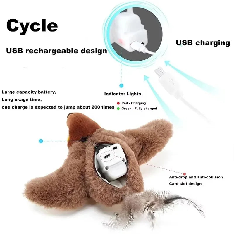 Interactive Flapping Bird Cat Toy