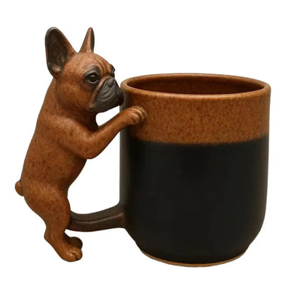 Cute Dog Handle Ceramic Mug