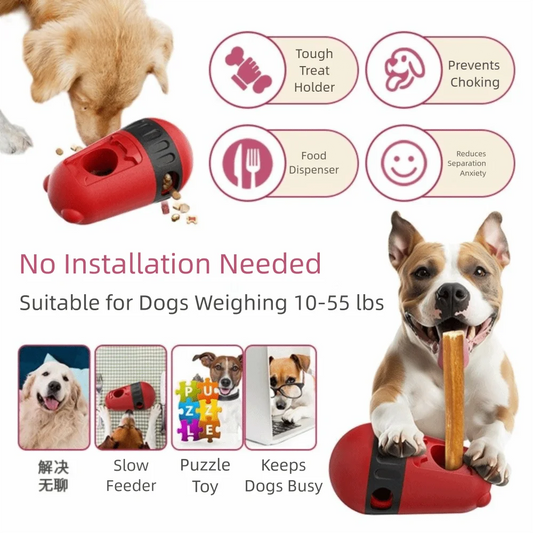 Bite Resistant Dog Treat Dispenser Toy Relieve Boredom Feedi
