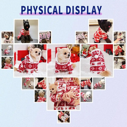 Dog Christmas Jumpsuits Winter Soft