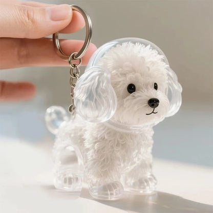Pet Hair Memorial Pendant Keychain