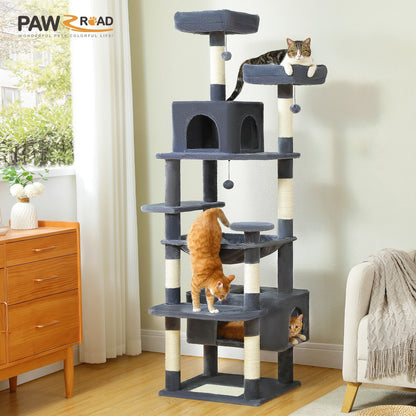 Large Cat Tree with Sisal-Covered Scratching Posts