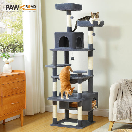 Large Cat Tree with Sisal-Covered Scratching Posts